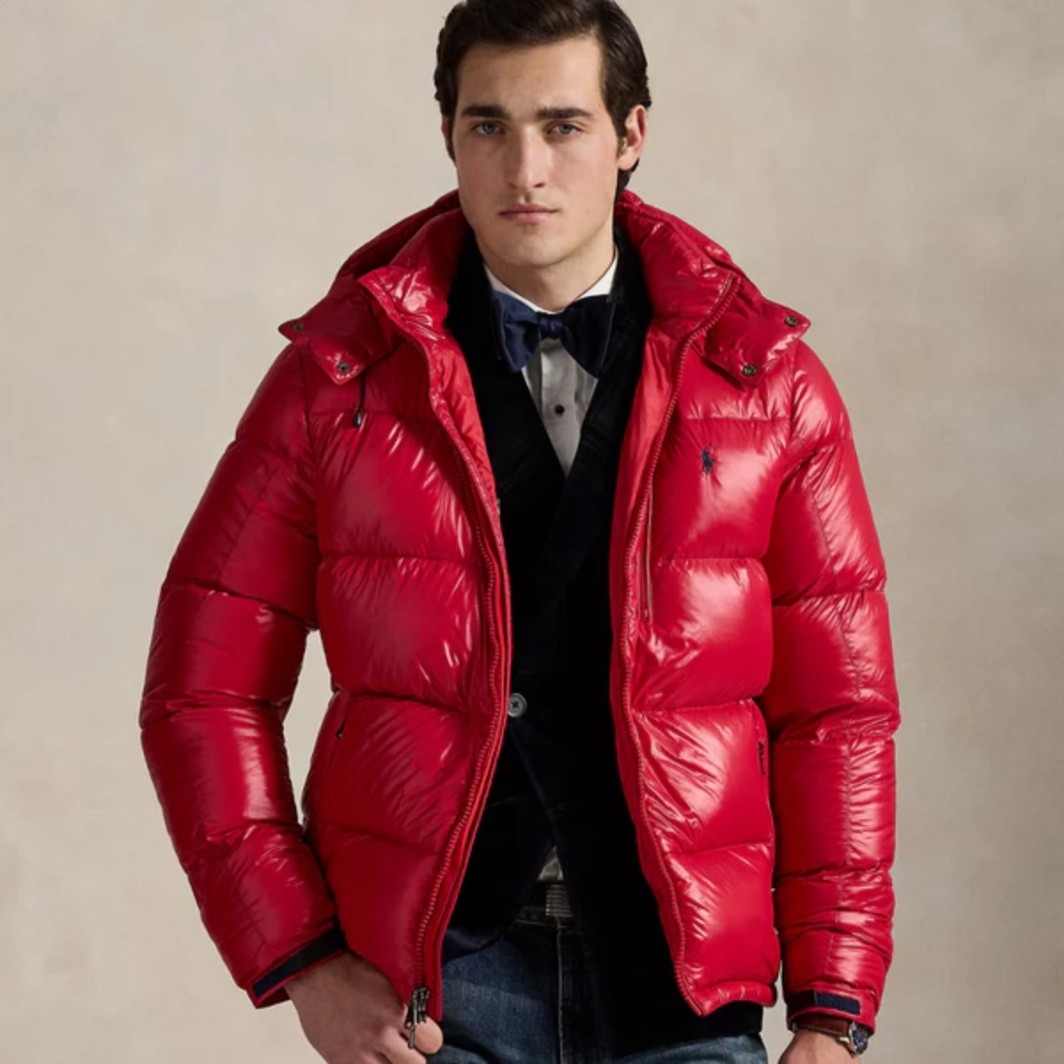 Gorham glänzende Steppjacke